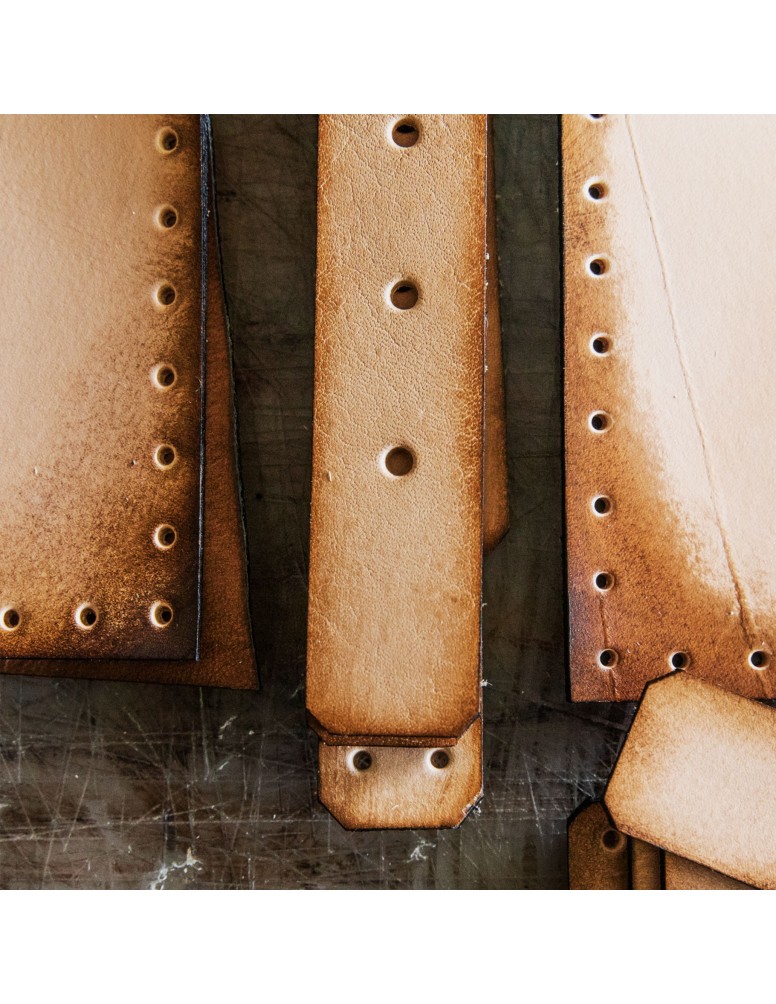 Leather Knife Roll collaboration with Linny Kenney Leather.