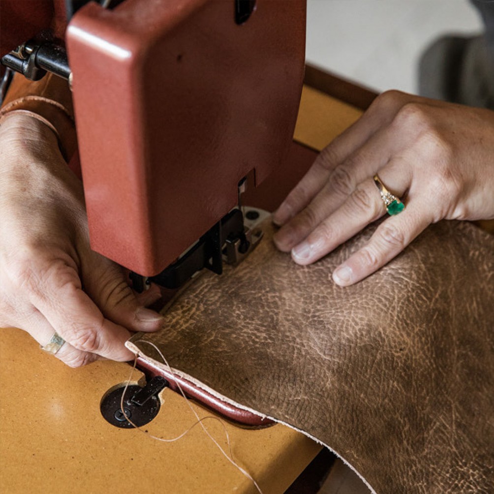 Leather Oven Mitts collaboration with Linny Kenney Leather.