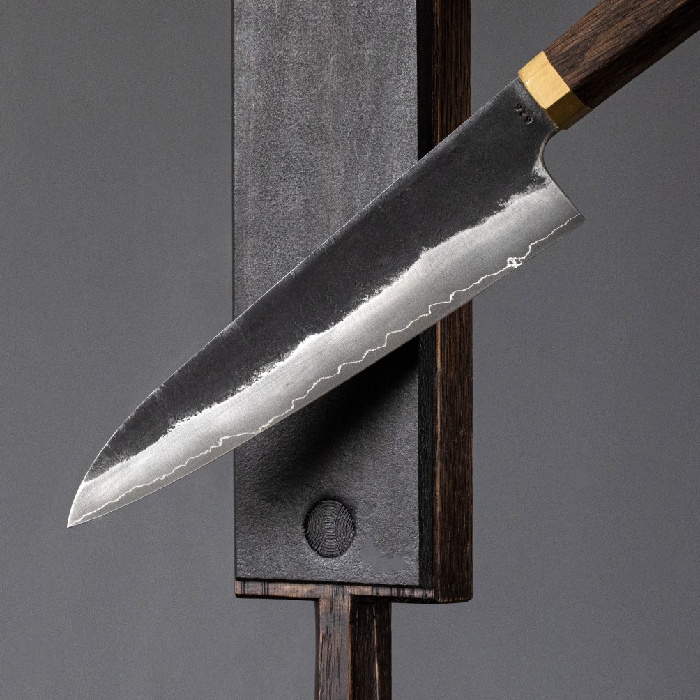 Pecan Hinoki Kitchen Knife Strop Aniline Leather