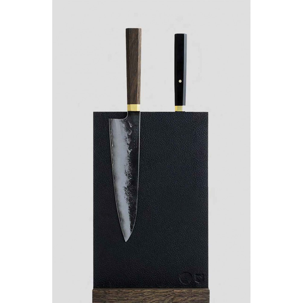 Leather & Oak Knife Block An LS626 Kitchen Collaboration