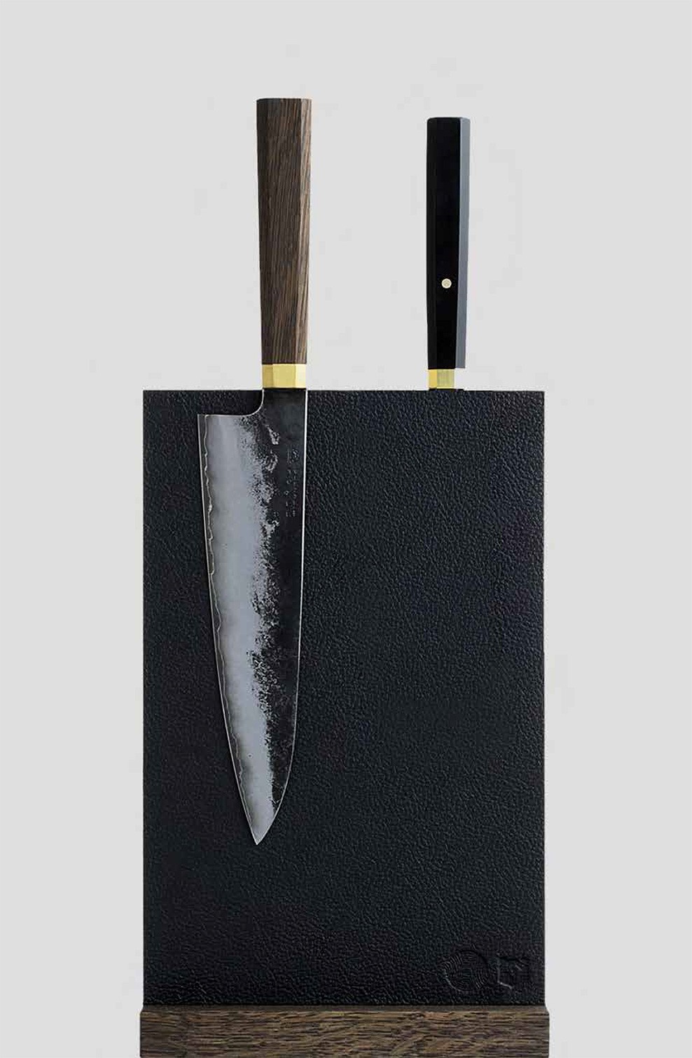 Leather & Oak Magnetic Knife Block | An LS626 Kitchen Collaboration