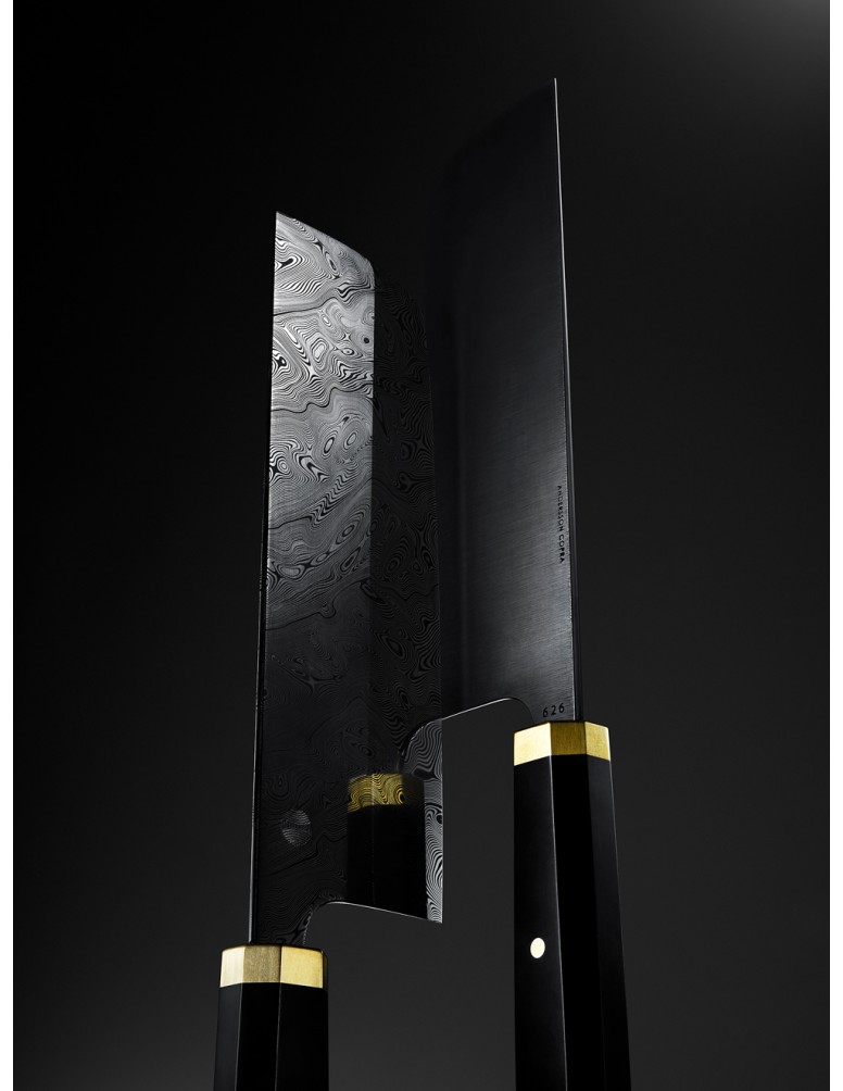 Nakiri LS150 limited edition Damasteel chef's vegetable knife by Andersson Copra.