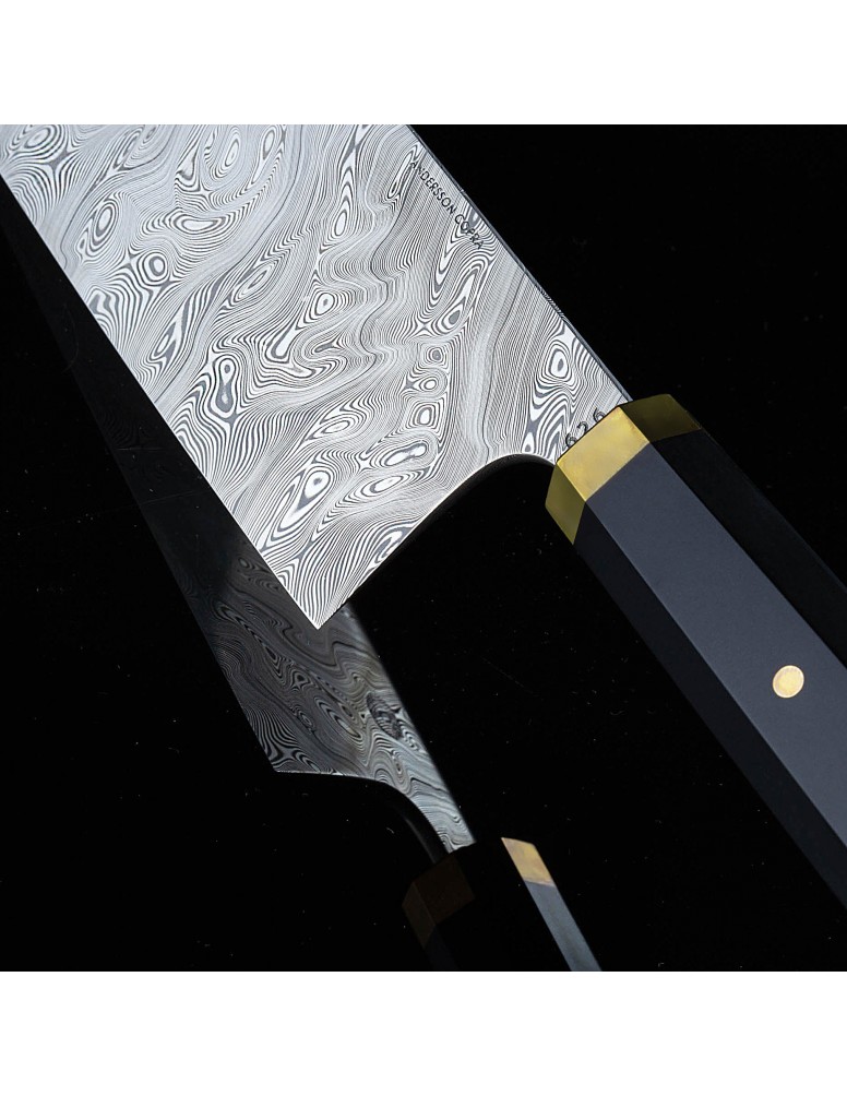 Nakiri LS150 limited edition Damasteel chef's vegetable knife by Andersson Copra.