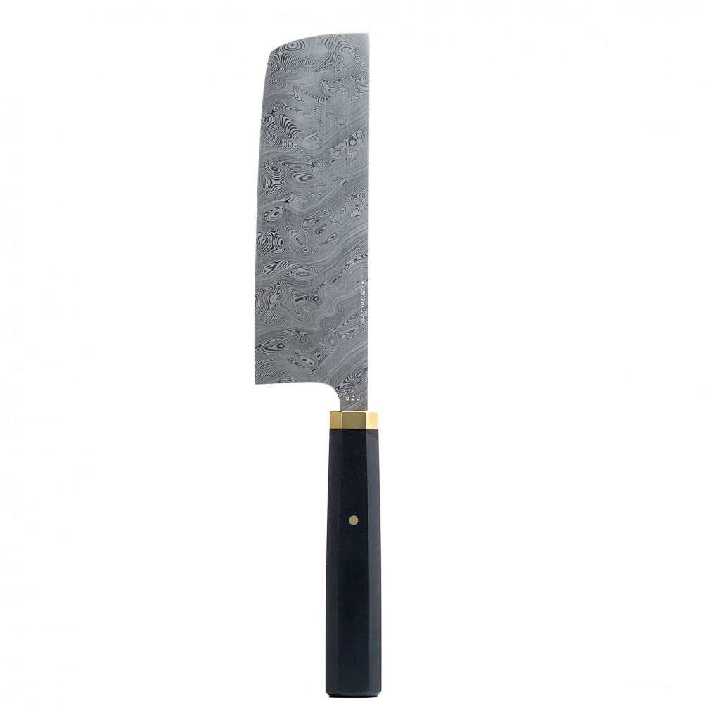 Nakiri LS150 limited edition Damasteel chef's vegetable knife by Andersson Copra. Nakiri LS150 limited edition Damasteel chef's vegetable knife by Andersson Copra.