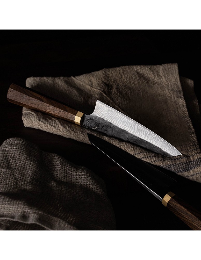 Honesuki LS150 Damascus Limited Edition. A chef's boning knife collaboration with Blenheim Forge.
