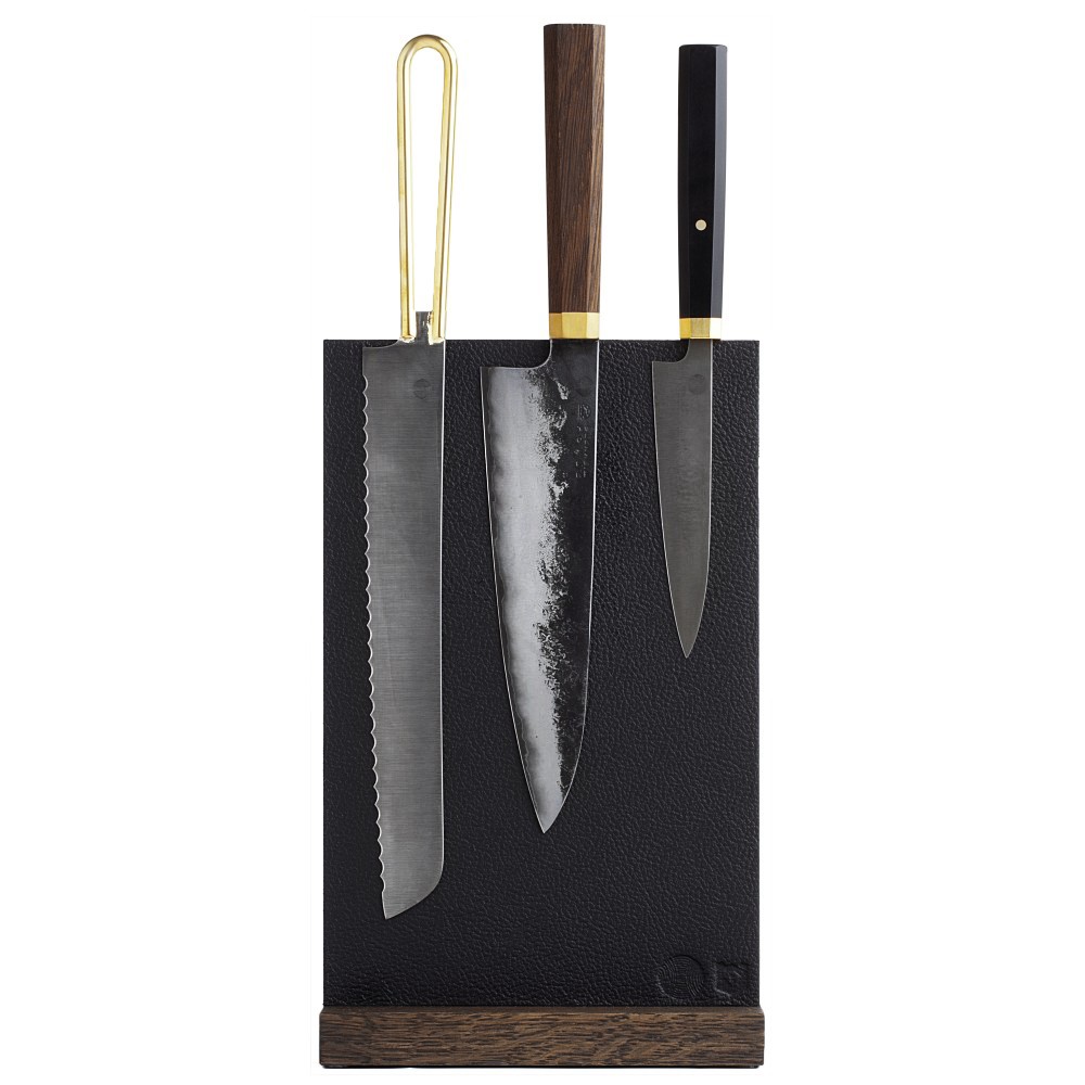 Leather & Oak Knife Block An LS626 Kitchen Collaboration